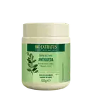 Pote de creme de banho da marca Bio Extratus, com rótulo verde e branco, contendo 500g do produto "Banho de Creme Antiqueda" com ingredientes naturais como Jaborandi, Alecrim e Vitaminas.