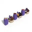 Combo Friends Berêstick 3 em 1: Marrom Avelã Chandler 4g + Marrom Canela Joey 4g + Rosa Ross 4g