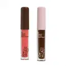 Combo Deleite Chocolatudo: Gloss Brilho Labial Rosa 4ml + Gloss Brilho Labial Marrom 4ml
