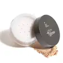 Pó compacto translúcido da marca Quem Disse, Berenice? em embalagem de plástico transparente com tampa preta e rótulo com o nome "to no glow".