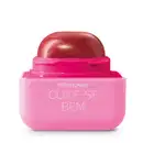 Pote compacto rosa com letras brancas e roll-on na cor vermelha de balm hidratante labial vinho Cuide-se Bem Cereja Livre Quem Disse, Berenice?.