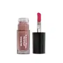 Frasco de gloss labial da marca Quem Disse, Berenice? na cor rosa escuro, com aplicador de pincel vermelho. Embalagem preta com texto branco indicando o nome do produto "Creamy tint".