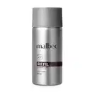 Imagem de um refil de item de desodorante colônia da marca Malbec, em embalagem metálica prateada com tampa, contendo 100 ml de produto, com rótulo em tom escuro exibindo o nome da marca.