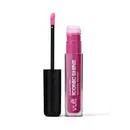 Frasco de gloss com aplicador e rótulo com texto "Vult Gloss Labial", contendo um brilho labial de cor rosa brilhante.