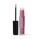 Produto de beleza Vult Iconic Shine, um brilho labial em embalagem plástica rosa com aplicador. O rótulo apresenta o nome do produto e a marca Vult em destaque.