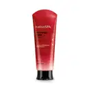 Loção antioxidante desodorante da linha Nativa SPA, fragrância Morango Ruby com extrato de morango e quinoa. Embalagem plástica vermelha em formato cilíndrico. Rótulo frontal com o nome do produto, fragrância e descrição em português.