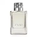 Vidro transparente com líquido cinza, tampa prateada e letras cinzas contendo 95ml de Eau de Parfum Zaad. O frasco possui um design moderno e minimalista.