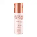 Frasco rosa com tampa e letras na cor rosé gold, contendo 200ml de creme hidratante corporal da marca Floratta Rose.