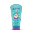 Bisnaga de creme de pentear Poção Tira Nó da marca Dr. Botica em dois tons de azul com ilustração do personagem da marca.