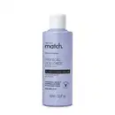 Frasco azul claro com tampa branca, letras e detalhes pretos, contendo 100ml de fluído selador capilar Match Proteção dos Loiros.