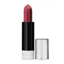 Refil de batom mate na cor Rosa Rose Fabulous, marca Make B., com embalagem preta e branca, apresentado em posição vertical com tampa cilíndrica transparente ao lado, sobre fundo branco.