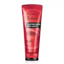 Frasco de shampoo Siàge da marca Eudora, com embalagem vermelha e cinza, indicando "Cauterização dos Lisos" como função do produto. Contém 250 ml e menciona a tecnologia Affinity 4D.