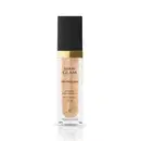 Frasco de maquiagem Eudora Glam Skin Perfection, com embalagem preta e detalhes dourados, contendo informações sobre o produto, como colageno, ácido hialurônico e FPS 25.