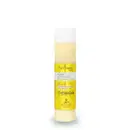 A imagem mostra um frasco amarelo e branco de condicionador da linha Fruit Therapy Vegan Melão. O frasco tem um design atraente, com cores vivas e informações detalhadas sobre benefícios, composição, além de certificações veganas e não testado em animais.