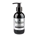 Máscara hidratante para barba da marca Barbarana. A embalagem é um frasco preto com um dispensador de bomba preta na parte superior.
