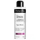 Frasco de água micelar da marca Principia, com rótulo preto e branco. Contém 4,5% de tensoativos não iônicos e 1% de ésteres de óleo de oliva. Indicado para impurezas, oleosidade, maquiagem e resíduos de protetor solar.