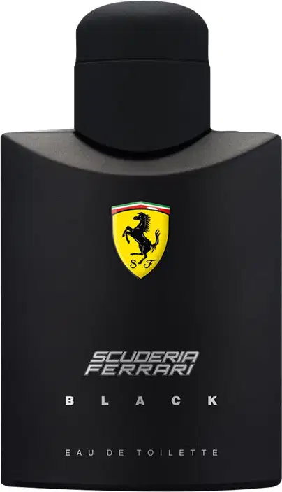 A imagem mostra o Perfume Importado Masculino Ferrari Black da marca Ferrari.
