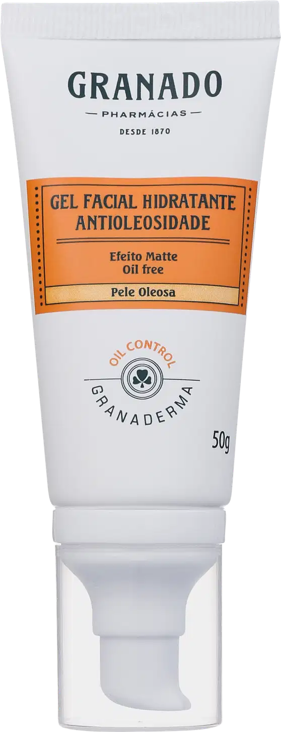 A imagem mostra o Gel Hidratante Facial Granaderma Antioleosidade da marca Granado.