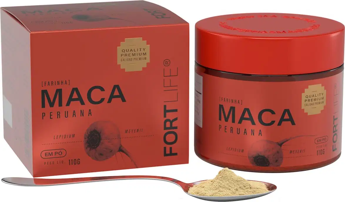 Suplemento Alimentar em Pó FortLife Pharma Maca Peruana, 110g.