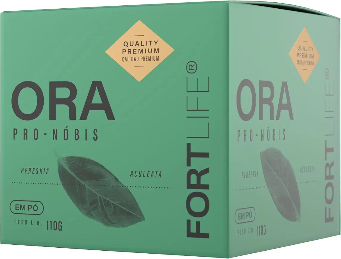 Suplemento Alimentar em Pó FortLife Pharma Ora Pro Nóbis, 110g.