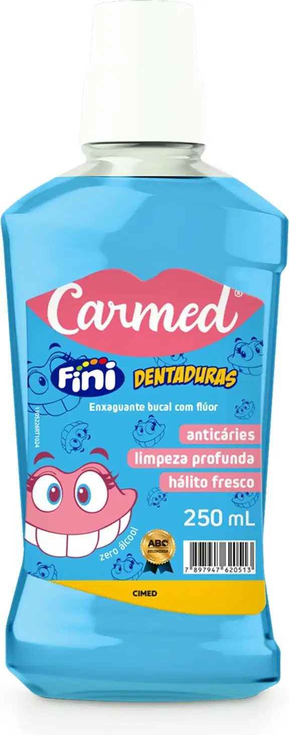 Enxaguante Bucal Carmed Fini Dentadura 250ml
