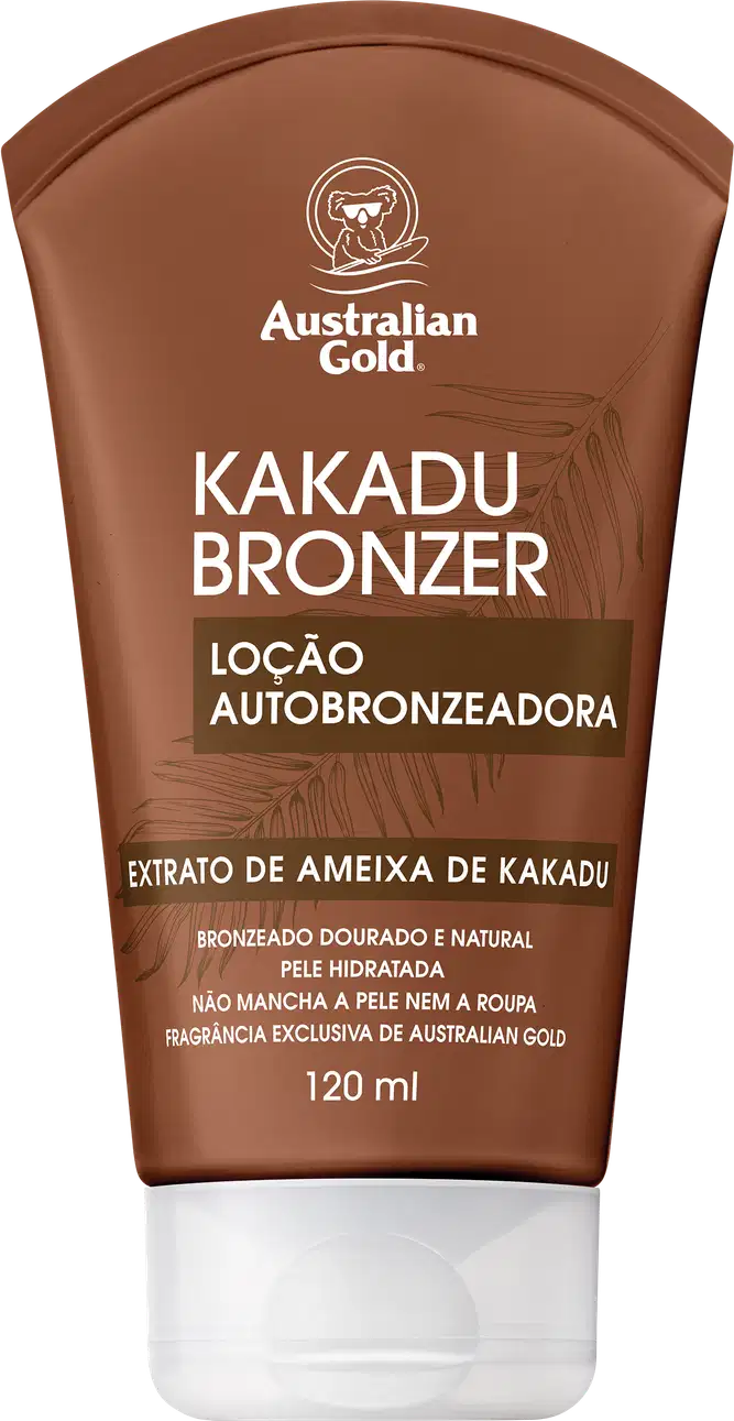 A imagem mostra a Loção Autobronzeadora Kakadu Bronzer de Australian Gold.
