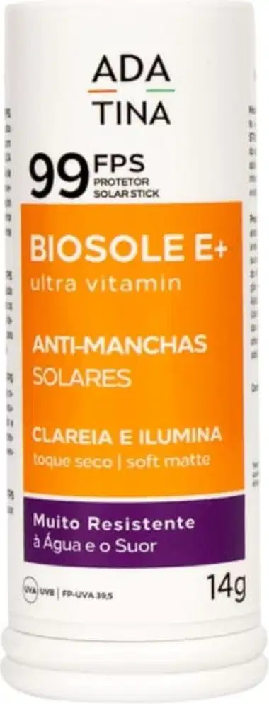 Protetor Solar Biosole Stick FPS99, da marca Ada Tina.