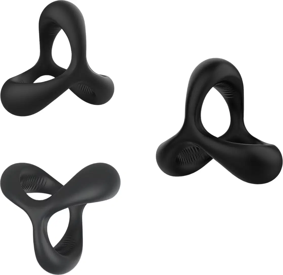 Anel Peniano Sexy Import Black Rider Triplo Preto, 1 produto.