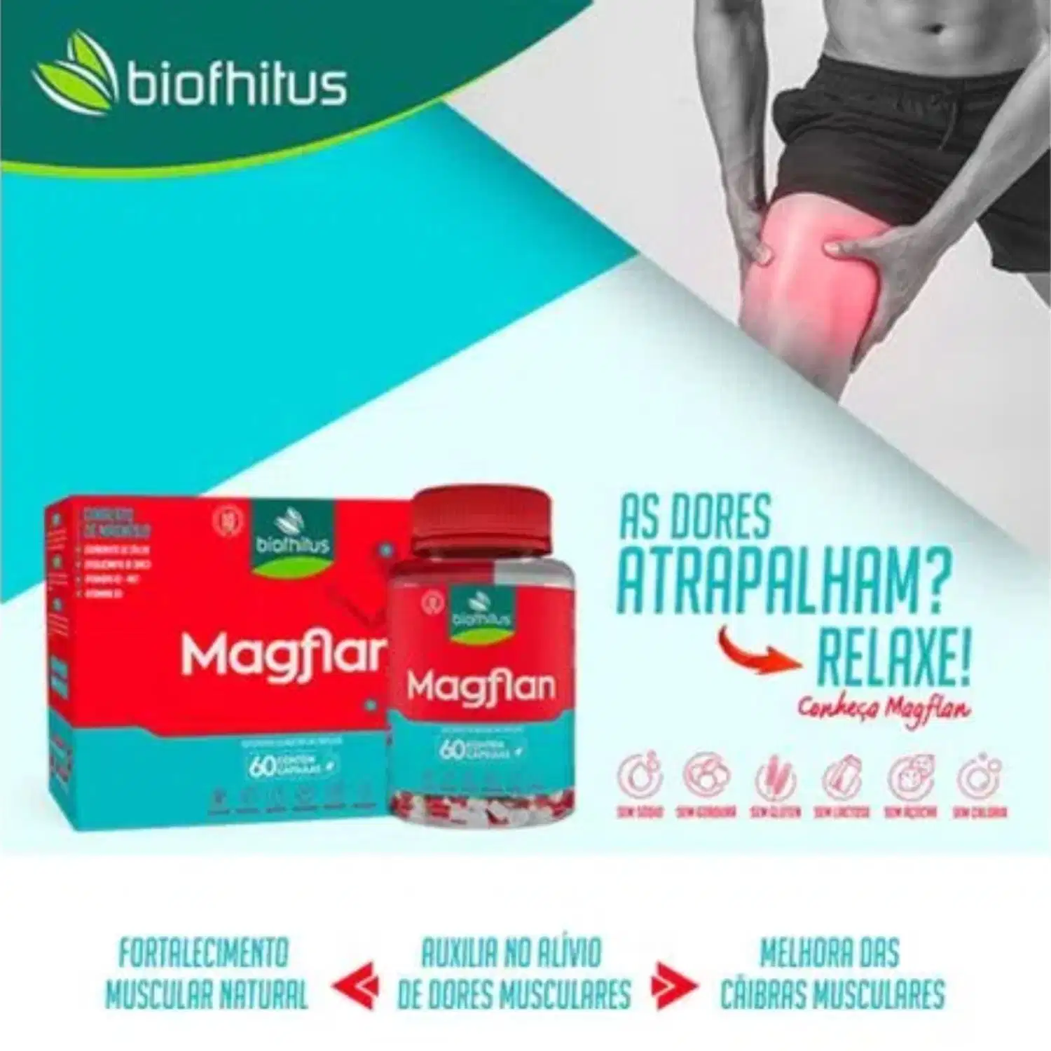 Kit Biofhitus Magflan Dimalato de Magnésio, 4 unidades.