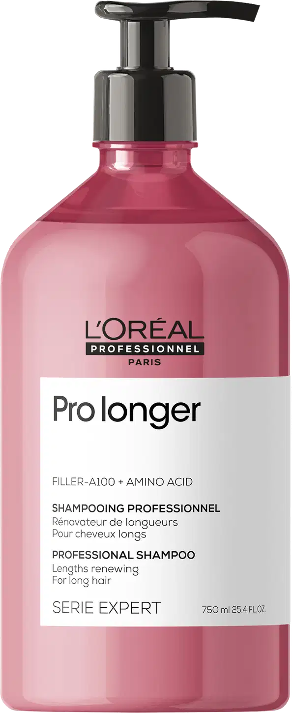 A imagem mostra o Shampoo Serie Expert Pro Longer da marca L'Oréal Professionnel.