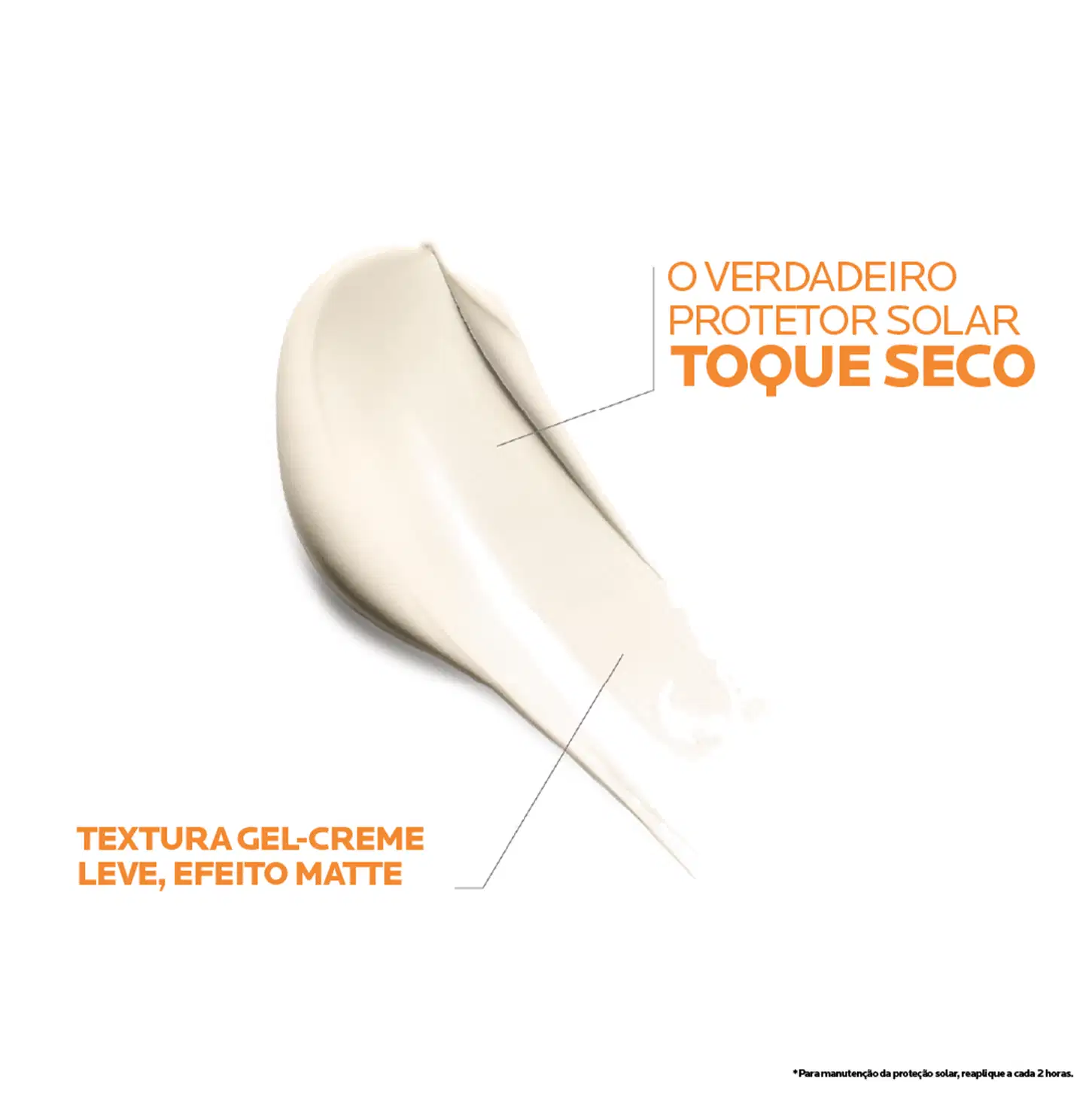 Textura gel-creme leve, com efeito matte.
