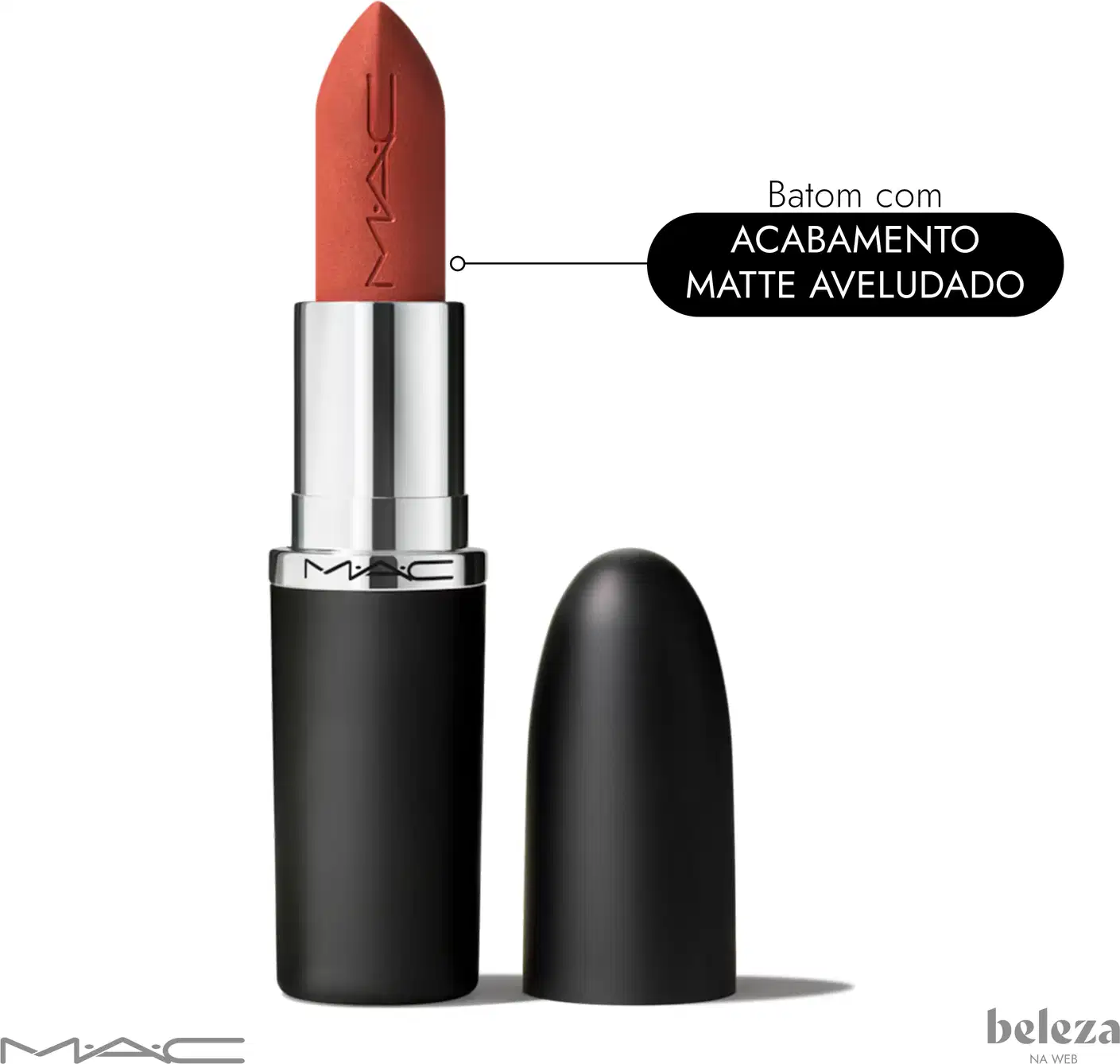 Batom com ACABAMENTO MATTE AVELUDADO