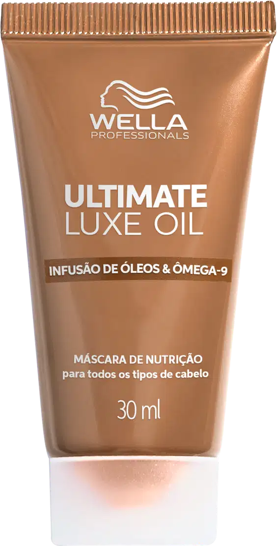 A imagem mostra a Máscara Capilar Ultimate Luxe Oi da marca Wella Professionals.