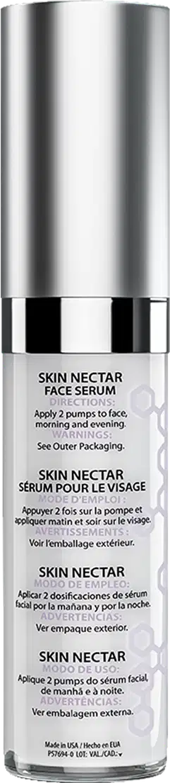 Verso do frasco creme sérum antissinais Alastin.