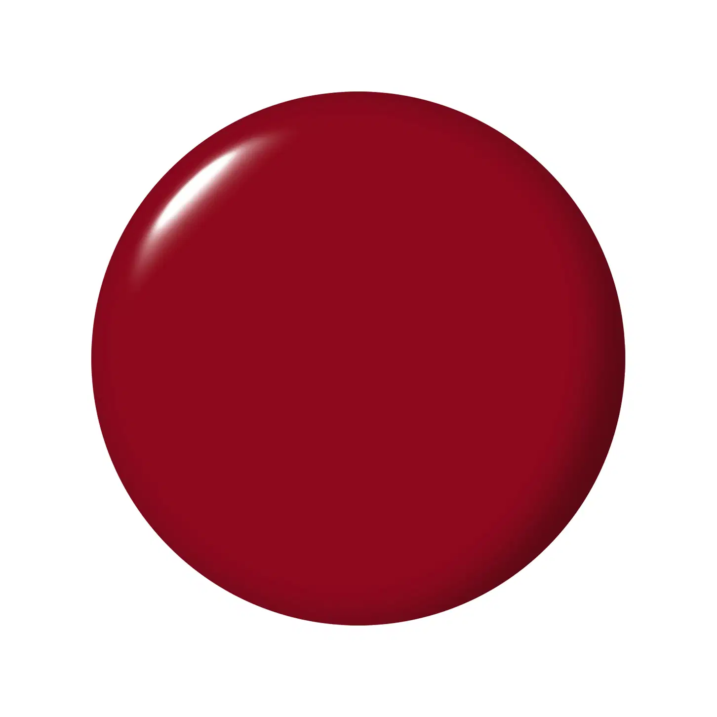 Amostra em formato circular, com uma textura brilhante e cremosa.