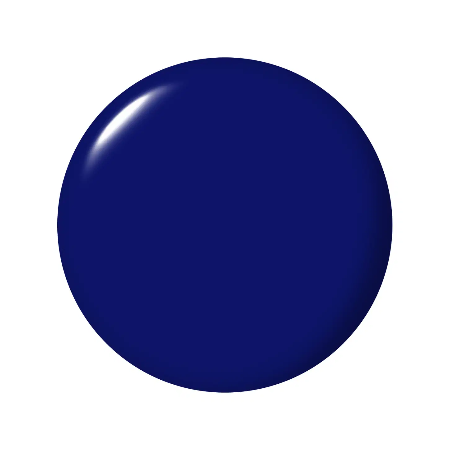 Amostra em formato circular, com uma textura brilhante e cremosa.