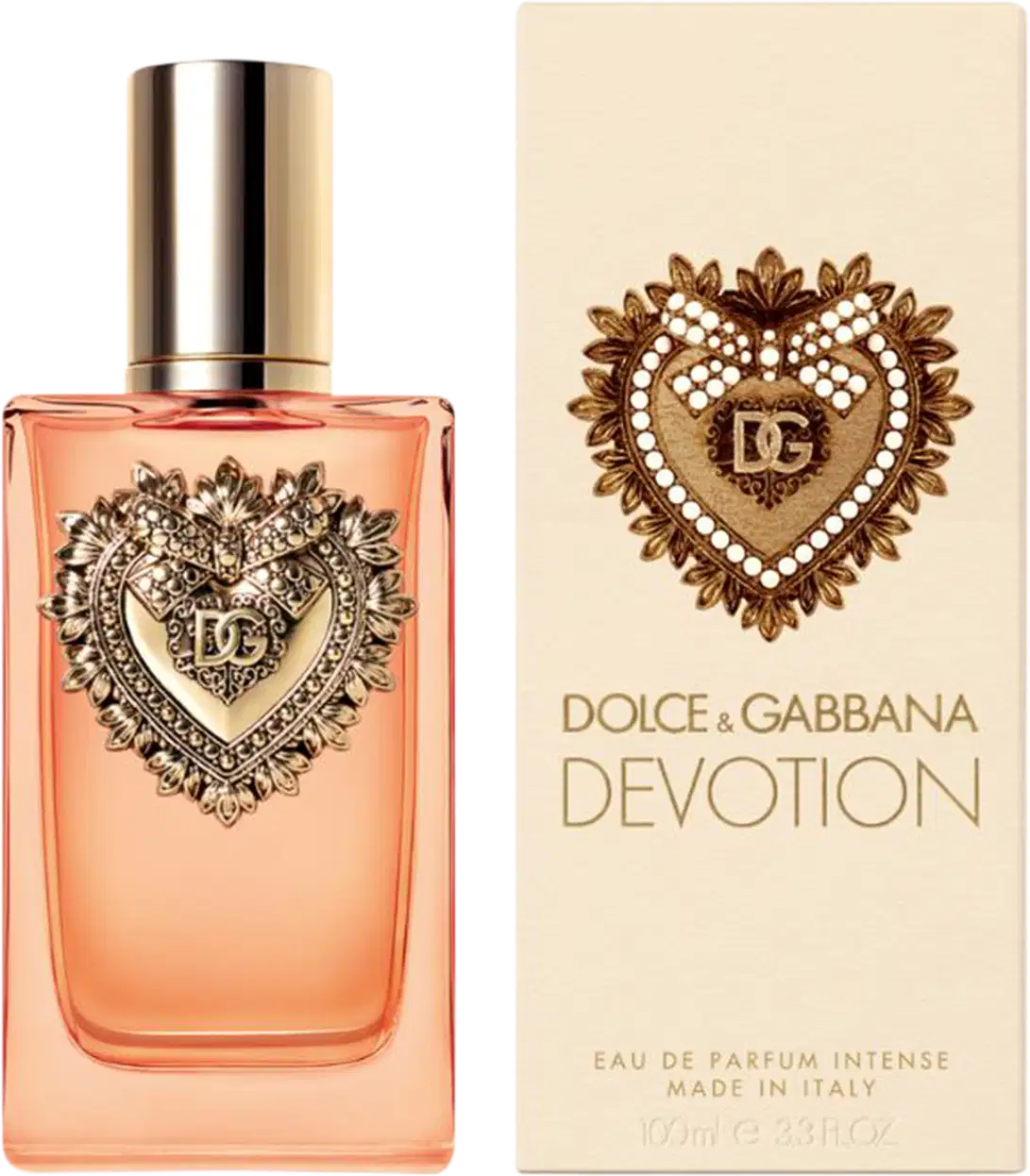 A imagem mostra o frasco do perfume ao lado da embalagem.