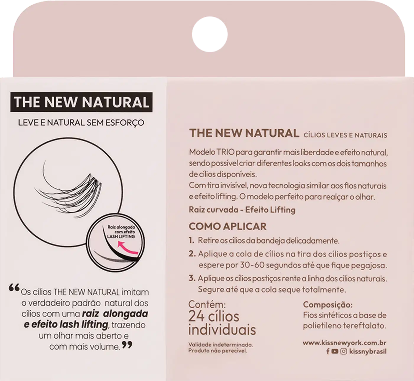 Cílios Individuais Kiss New York The New Natural Neo Trio Lashes NNT01.