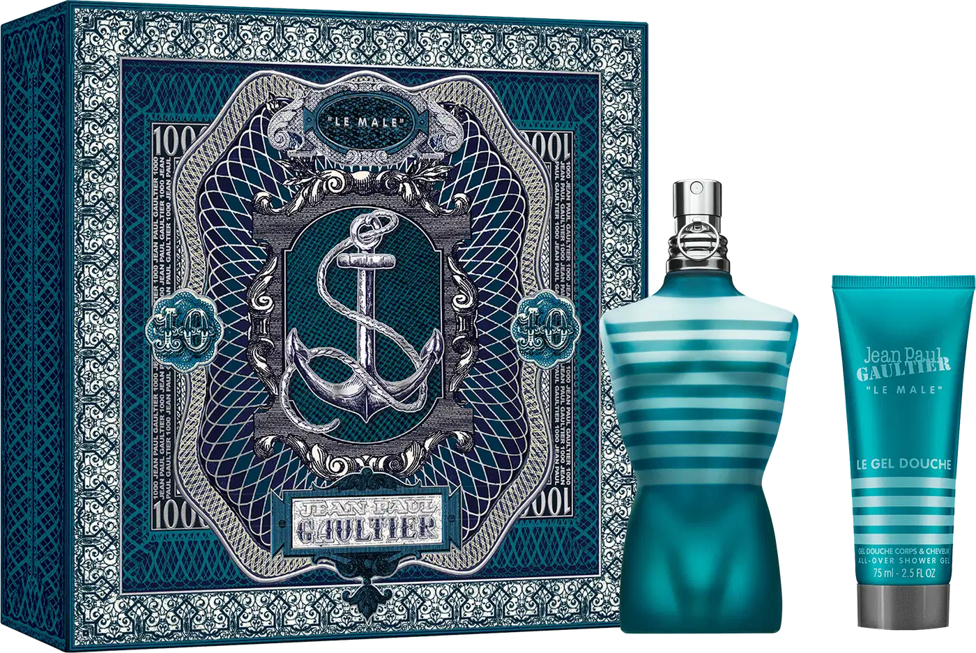 Conjunto Jean Paul Gaultier Le Male Eau de Toilette - Perfume Masculino 125ml + Gel de Banho 75ml