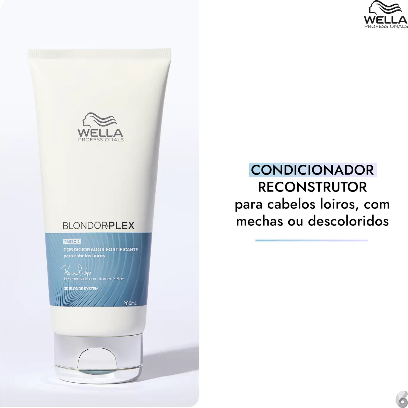 CONDICIONADOR RECONSTRUTOR para cabelos loiros, com mechas ou descoloridos