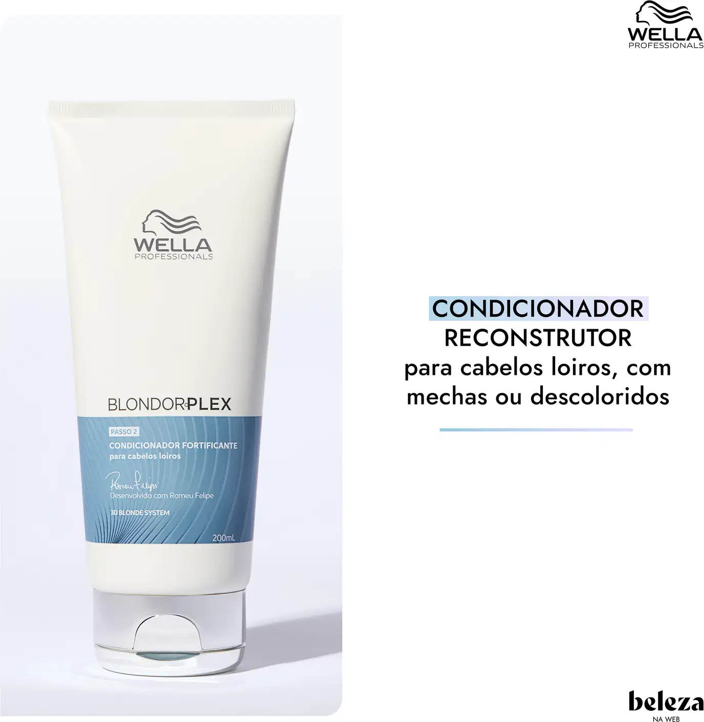 CONDICIONADOR RECONSTRUTOR para cabelos loiros, com mechas ou descoloridos