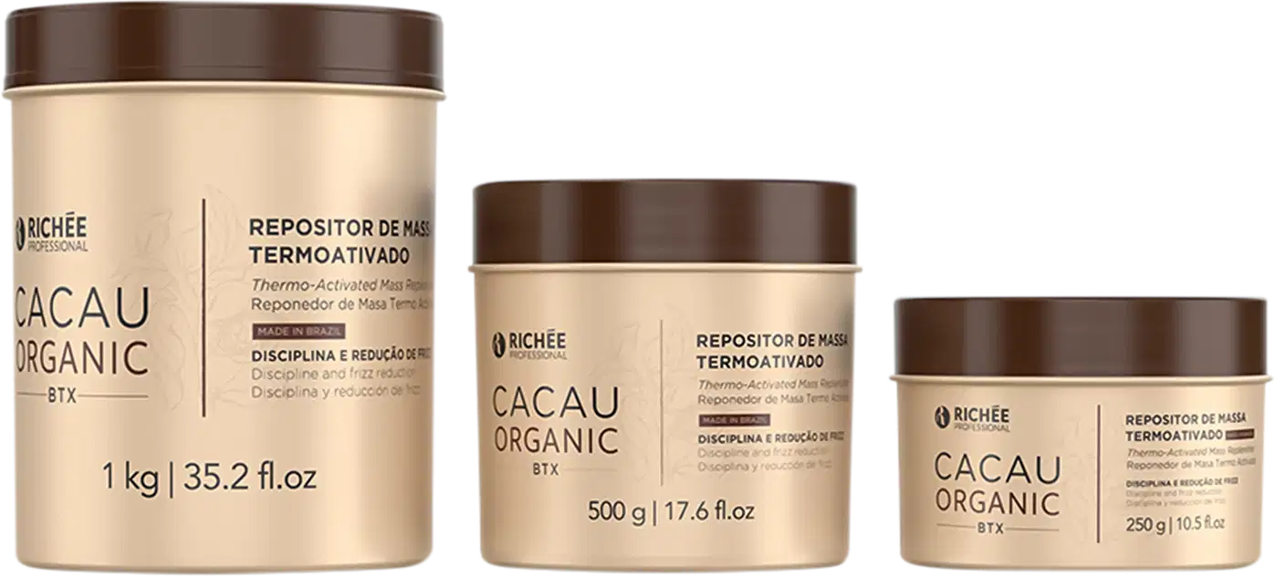 Repositor de Massa Capilar Richée Professional Cacau Organic Btx, 500g.