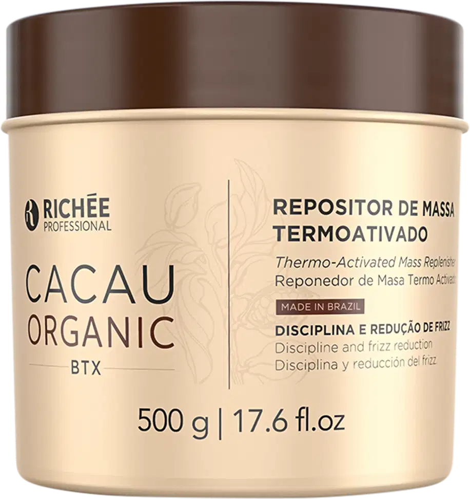 Repositor de Massa Capilar Richée Professional Cacau Organic Btx, 500g.