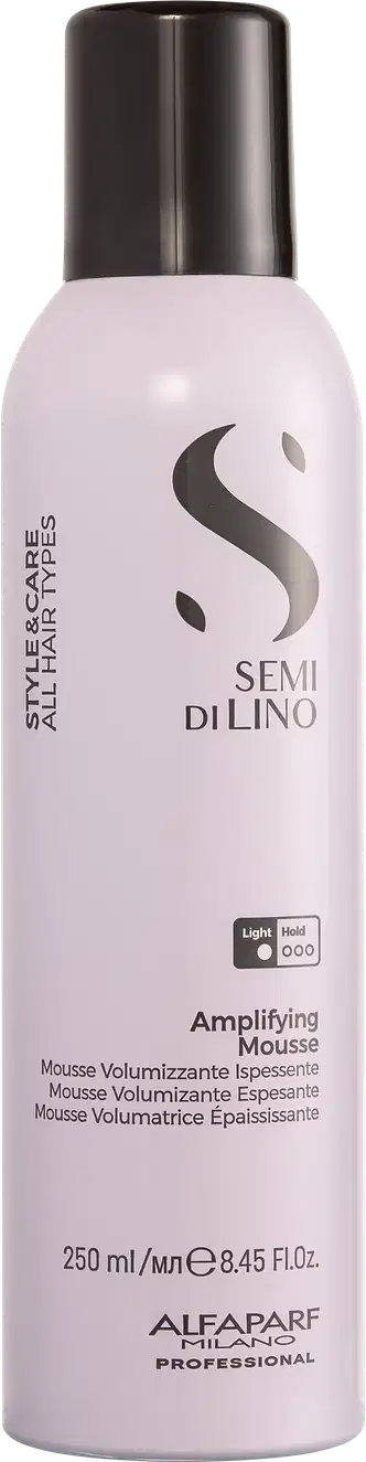 Mousse Capilar Semi di Lino Style&Care Fixação Leve, da marca Alfaparf.