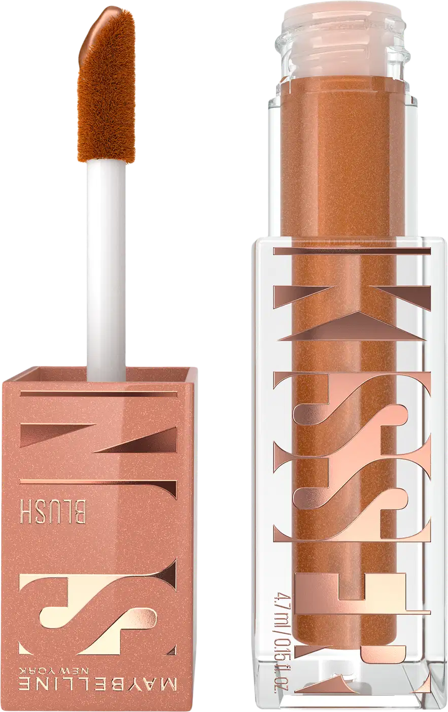 Blush Líquido Multifuncional Sunkisser, da marca Maybelline. Possui cor amarronzada.