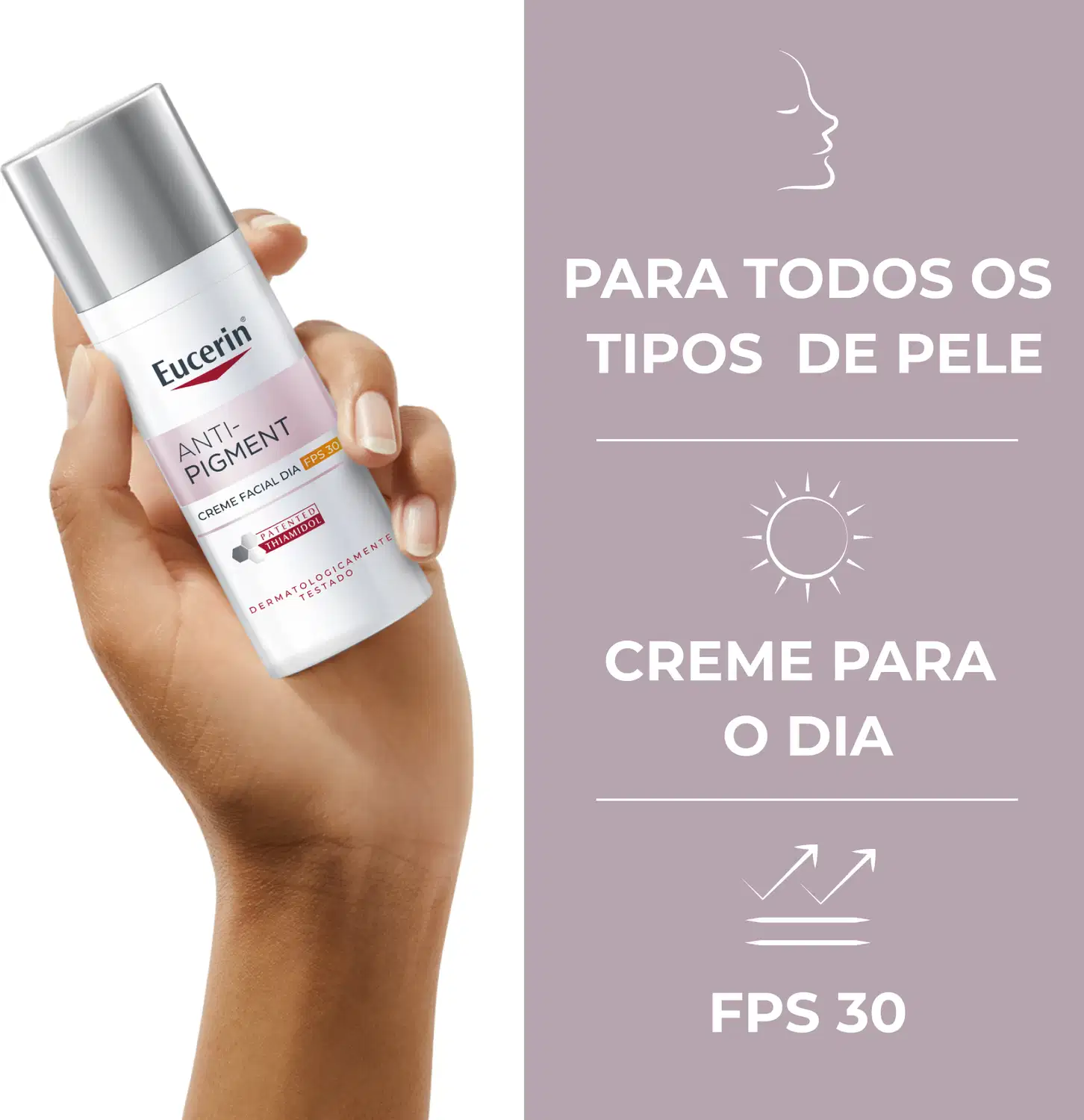 Creme Facial Eucerin Anti-Pigment Clareador Dia FPS 30, 50ml.