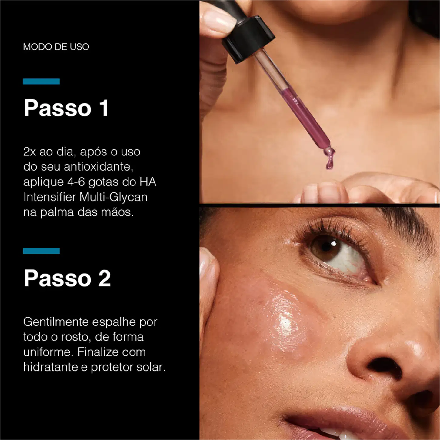 Imagem indica modo de uso do produto.
