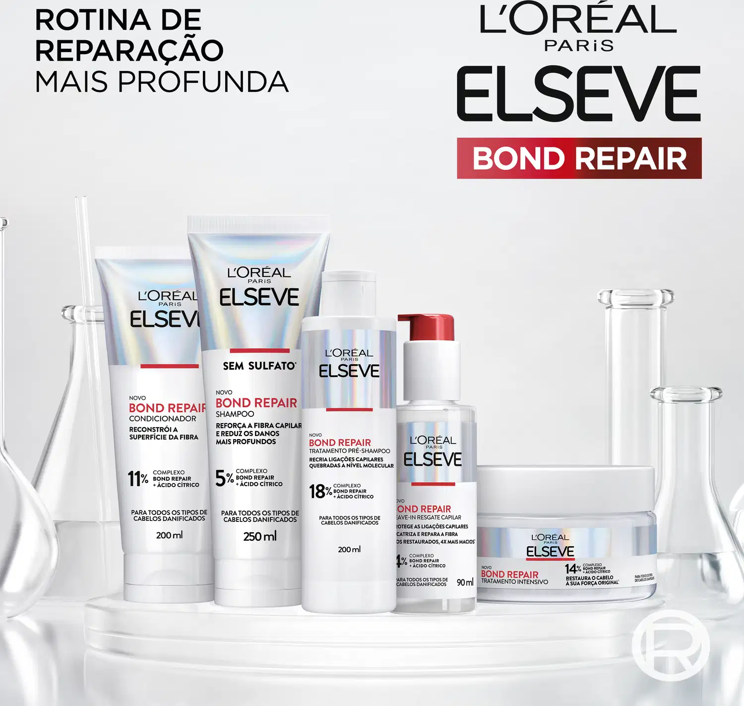 Pré-Shampoo Elseve L'Oréal Paris Bond Repair, 200ml.