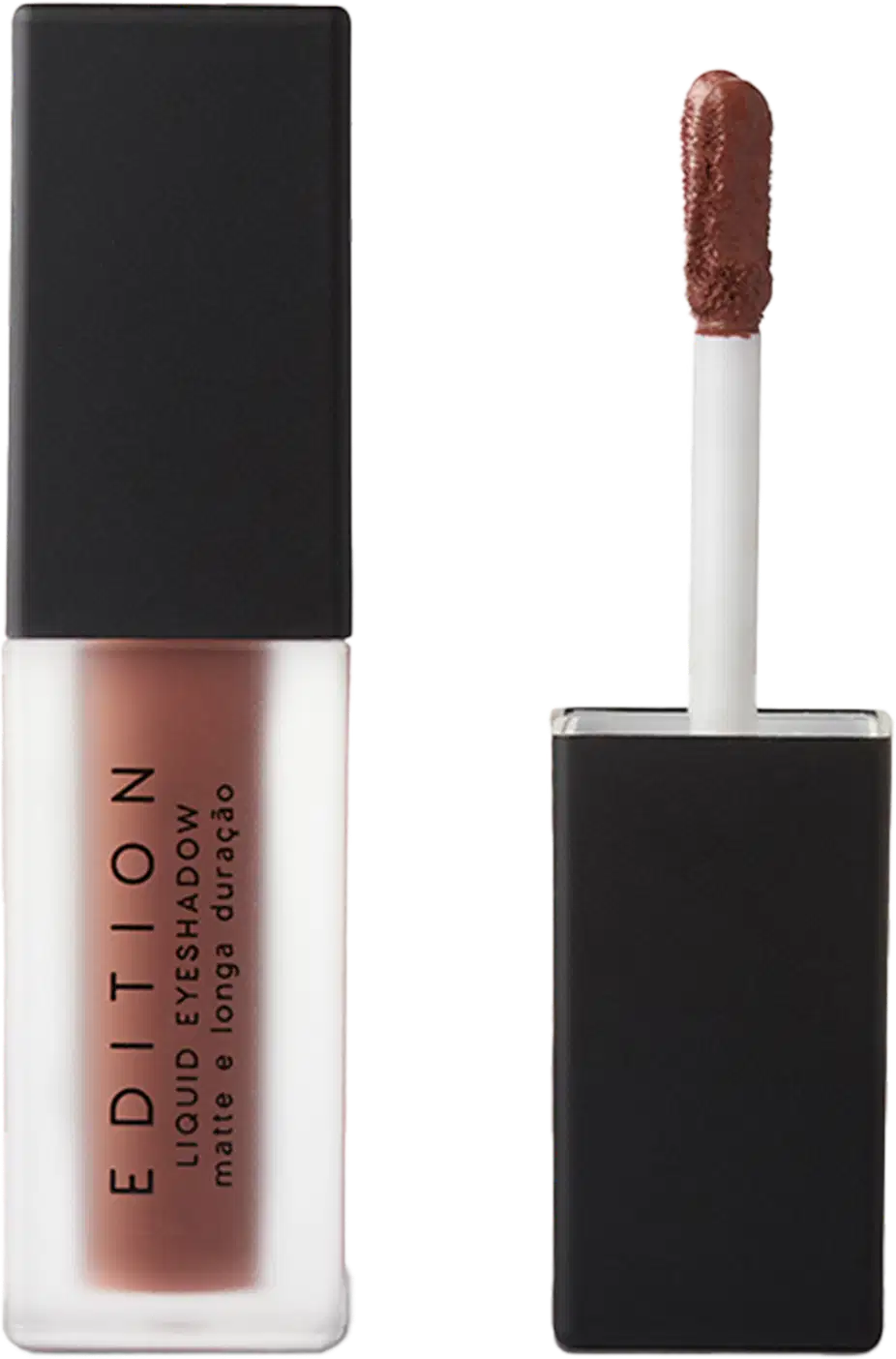Sombra Líquida Edition Liquid Eyeshadow, da marca Océane. Cor marrom escuro.