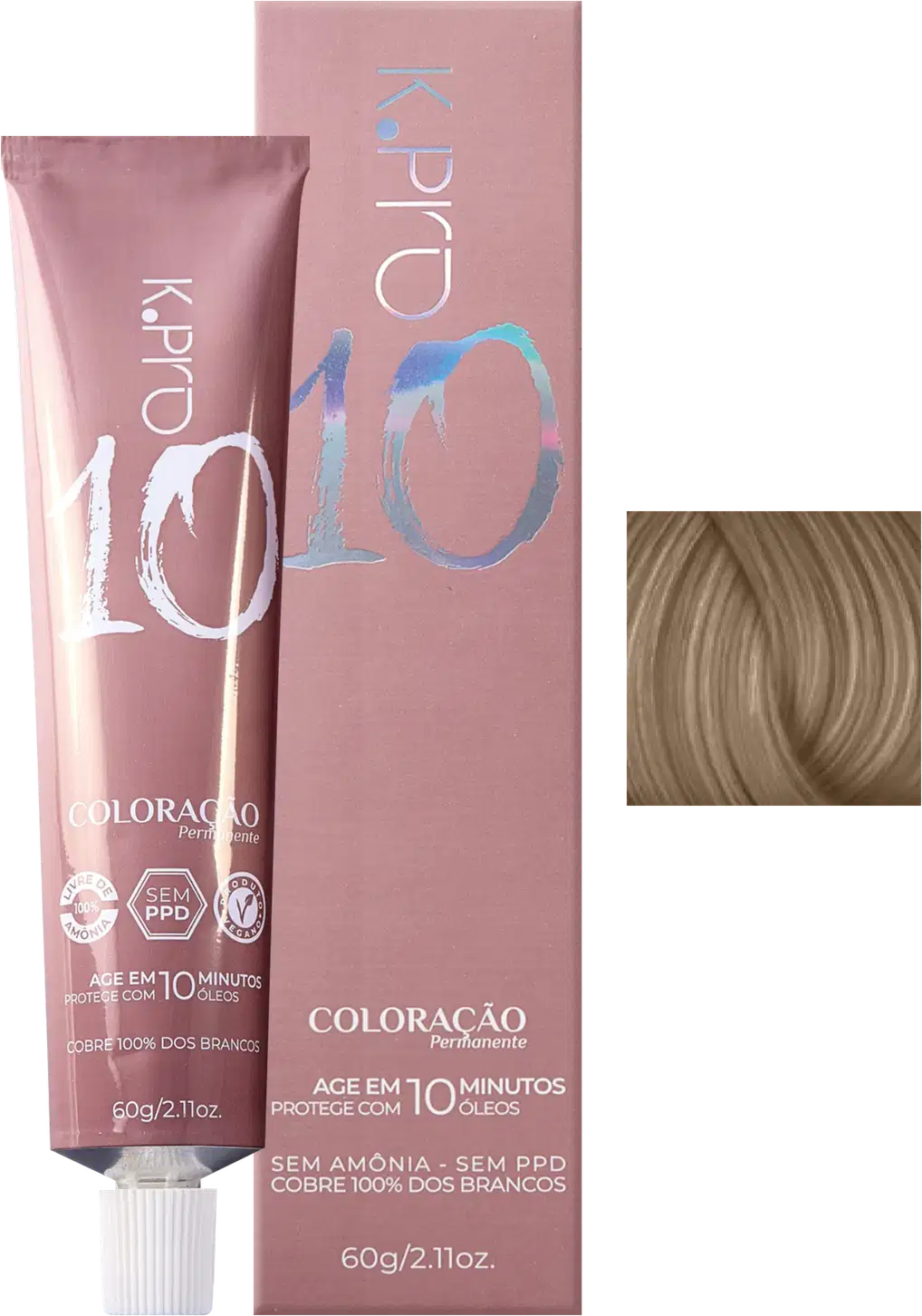 Coloração Permanente K.Pro 10 8.0 Louro Claro 60g